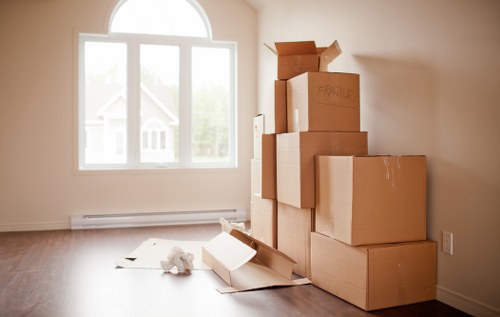 Packed moving van in Catford for organized relocation
